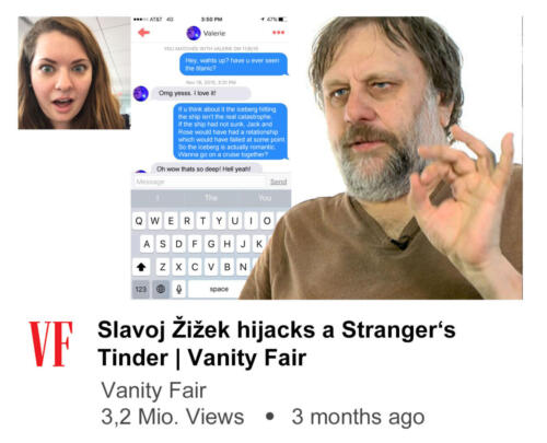 Slavoj Žižek hijacks a Stranger's Tinder